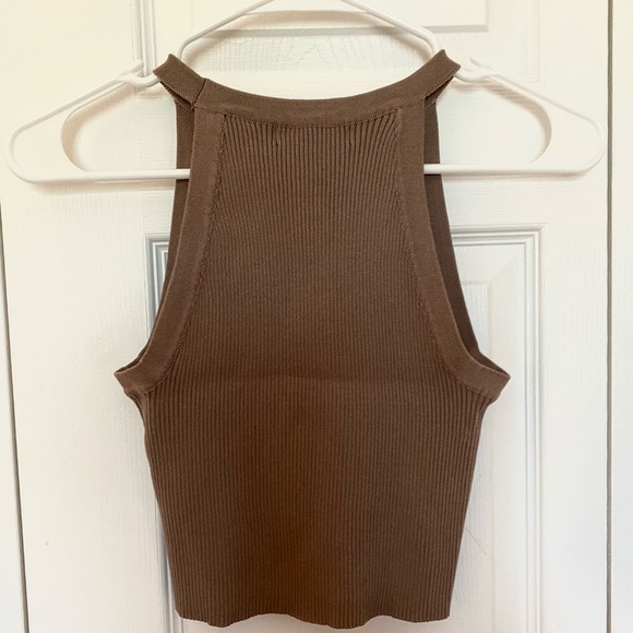 Solid Rib-Knit Crop Top - Picture 2 of 2